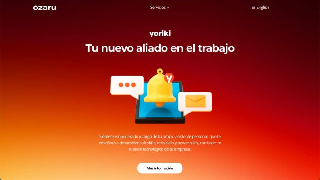 Screenshot of Ozaru.io in Spanish: 